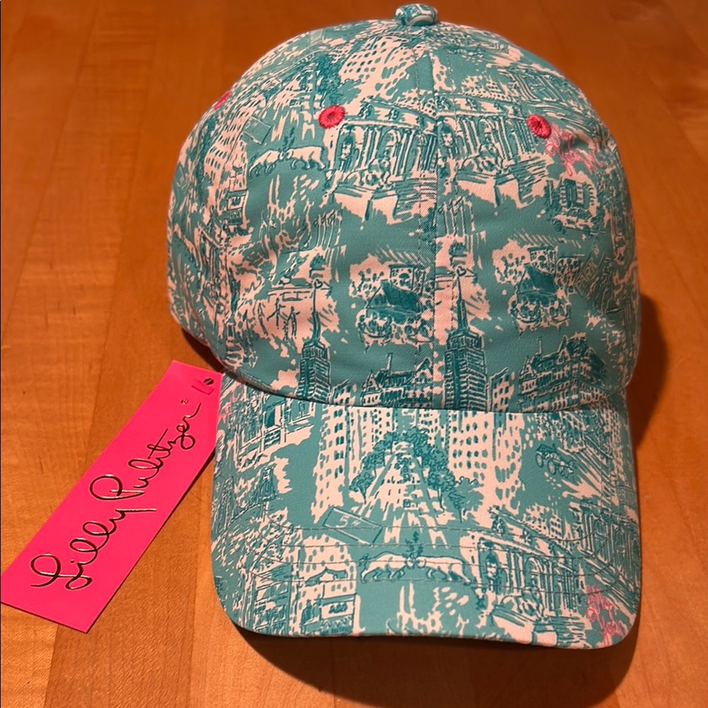 Lilly Pulitzer Teal and Pink Hat